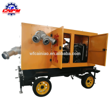 Water pump for agricultural irrigation of a moving trailer pump